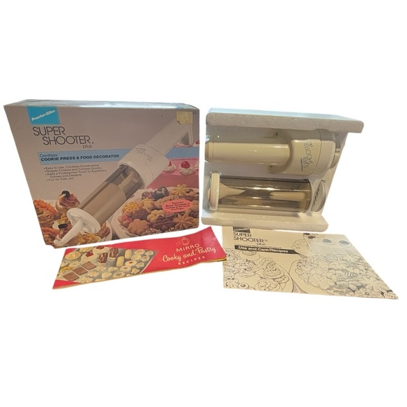 SUPER SHOOTER PLUS Cordless Cookie Press Decorator Proctor Silex Complete - Picture 3 of 10